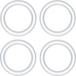 1/2 Clear Rubber O-Ring 4-Pack