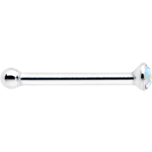Sterling Silver 1.2mm Aurora Nose Bone Created with Crystals