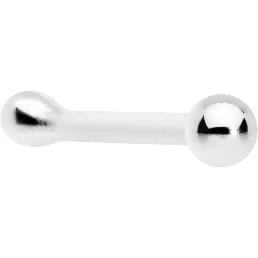 Sterling Silver 1.3mm Ball  Nose Bone
