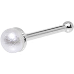 Sterling Silver White Pearl Nose Bone