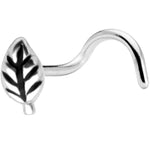 Sterling Silver Leaf Nose Ring
