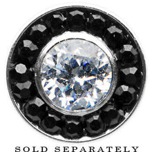2G Stainless Steel Black Clear CZ Screw Fit Tunnel
