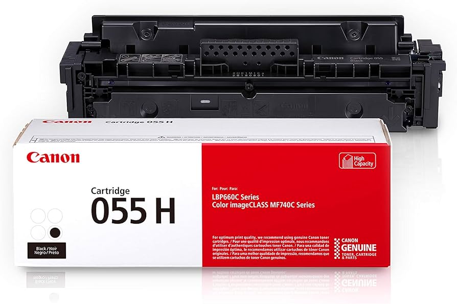 New, Pre-Owned - Canon 055H High-Yield Black Laser Toner Cartridge, 3020C001