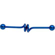 Spiral Blue Anodized Titanium Industrial Project Bar 40mm
