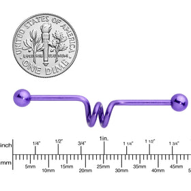 Spiral Purple Anodized Titanium Industrial Project Bar 40mm
