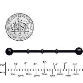 Ball Black Anodized Titanium Industrial Project Bar 38mm
