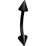 Black Anodized Titanium Cone Eyebrow Ring