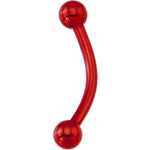 16G Red Electro Titanium Eyebrow Ring