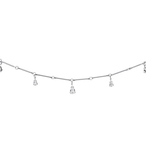 Clear Majestic Gem Teardrop Belly Chain