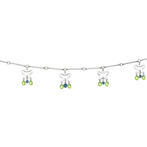 Zircon Blue Green Alluring Gem Butterfly Belly Chain