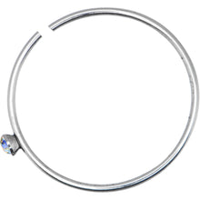22G Stainless Steel Aurora Gem Open Nose Hoop