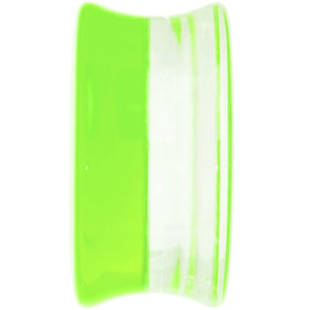 18mm Green Neon Glitter Saddle Plug