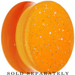 20mm Orange Neon Glitter Saddle Plug