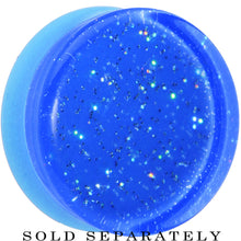 24mm Blue Neon Glitter Saddle Plug