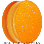 26mm Orange Neon Glitter Saddle Plug