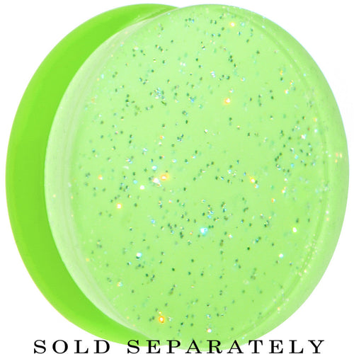 30mm Green Neon Glitter Saddle Plug