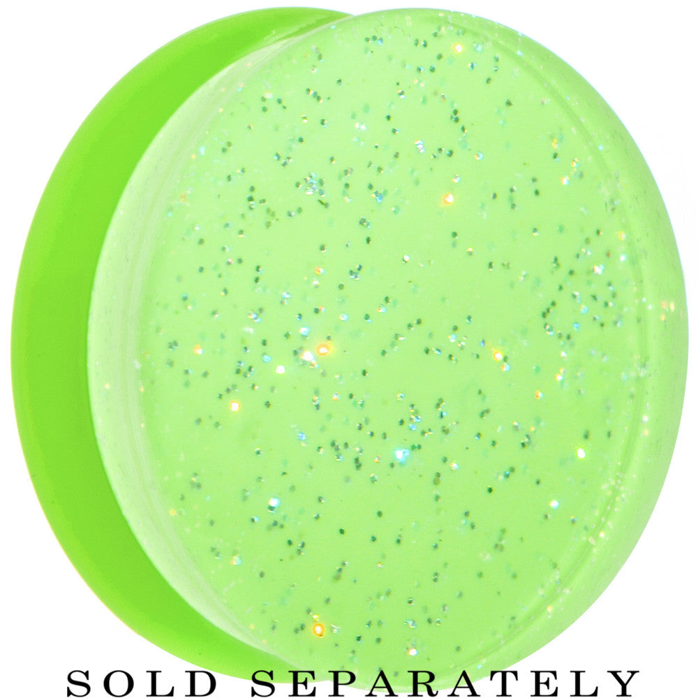 30mm Green Neon Glitter Saddle Plug