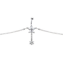 Clear Gem Floweret Flower Belly Chain