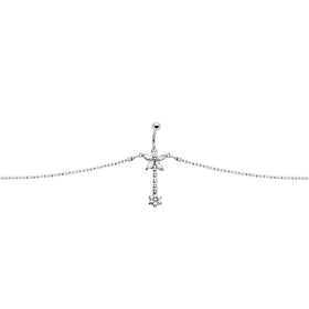 Clear Gem Floweret Flower Belly Chain
