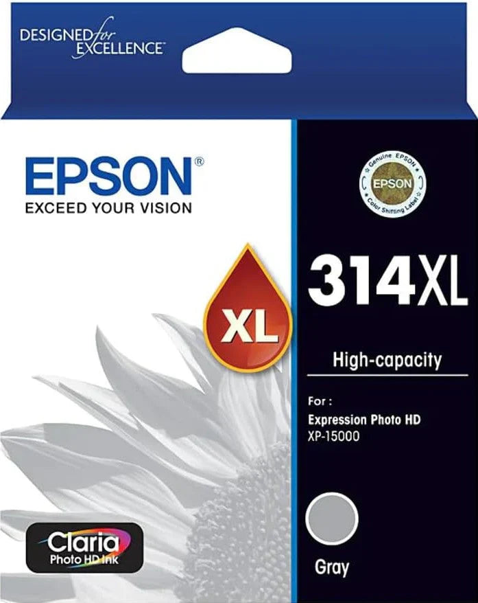 New, Pre-Owned - Epson 314XL Standard Yield Gray Ink Cartridge, T314XL720