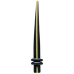 6G Acrylic Rasta Stripe Taper