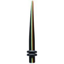 6G Acrylic Rasta Stripe Taper