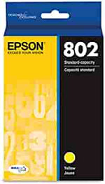 New, Pre-Owned - Epson 802 Yellow Standard Yield Ink Cartridge