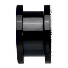9/16 Black Anodized Titanium Clear Gem Screw Fit Tunnel Set