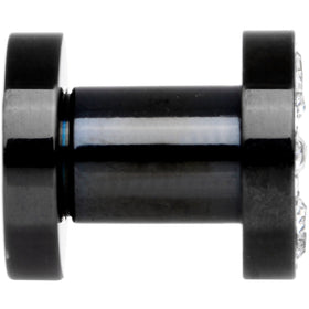4G Black Anodized Clear Gem Go Glam Screw Fit Tunnel Plug Set