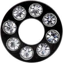 4G Black Anodized Clear Gem Go Glam Screw Fit Tunnel Plug Set