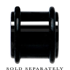 13mm Black Acrylic Straight Plug Pair