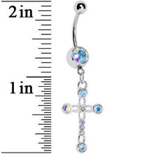Aurora Cross Dangle Belly Ring