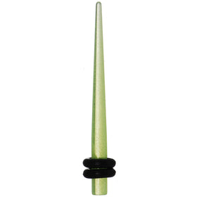 8G Green Acrylic Glow in the Dark Straight Taper
