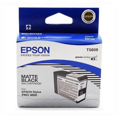 New, Pre-Owned - Epson T5808 Matte Black 80ml Ink Cartridge