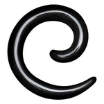 8G Black Acrylic Spiral Taper