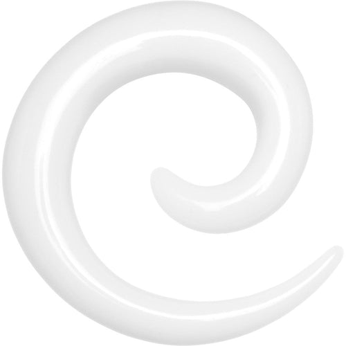 4G White Acrylic Spiral Taper