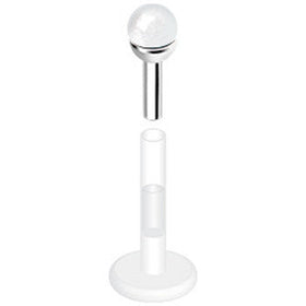 Semi-Precious Crystal Bioplast Push-In Labret Monroe