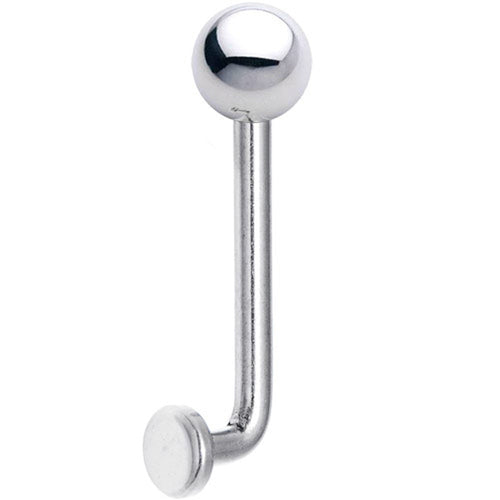 14G 5mm Steel Ball Vertical Hood Piercing - 3/8 2.5mm Rise