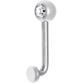 14G 5mm Clear Gem Vertical Hood Piercing -7/16 2mm Rise