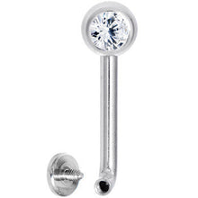 14G 5mm Clear Gem Vertical Hood Piercing -7/16 2mm Rise