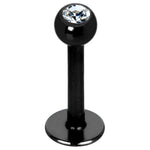 16G Black Gem Titanium Labret Monroe Tragus