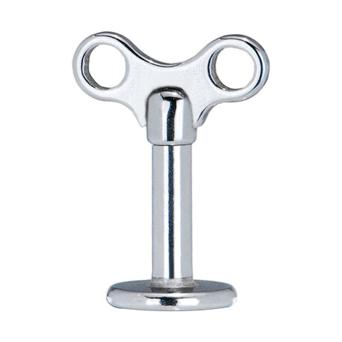 16G 6mm Steel Winding Key Top Labret Monroe Tragus