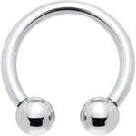 12G Internally Threaded Horseshoe Circular Barbell - 1/2 5mm