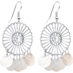 Silver Shade and Hammershell Earrings