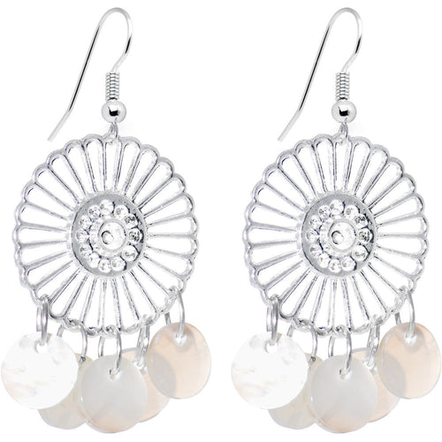 Silver Shade and Hammershell Earrings
