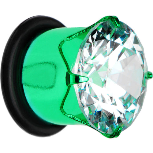 1/2 CZ Green Electro Titanium Tunnel Plug