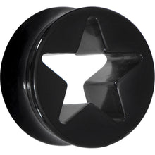 18mm Black Acrylic Hollow Star Saddle Plug