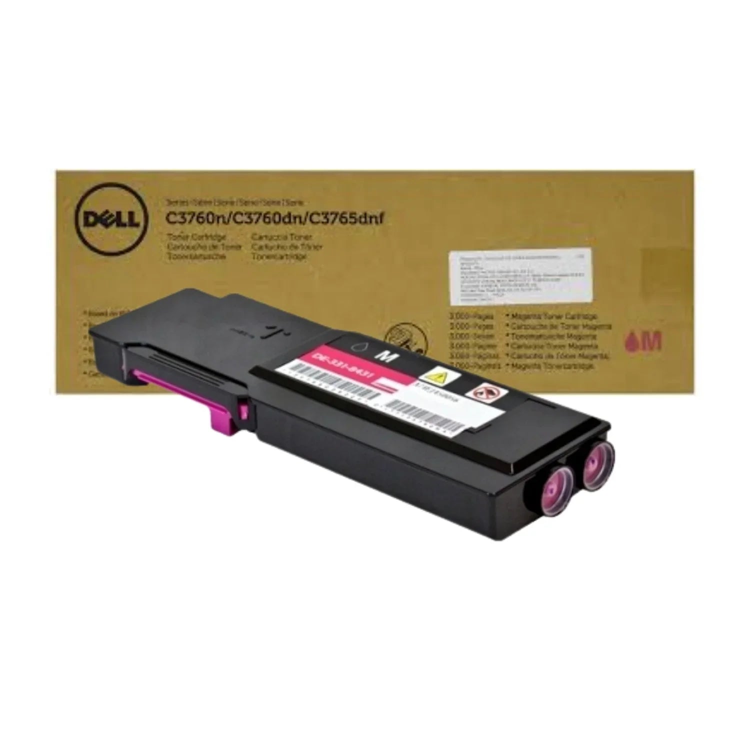 New, Pre-Owned - Dell 2GYKF Standard Yield Magenta Toner Cartridge, 331-8423