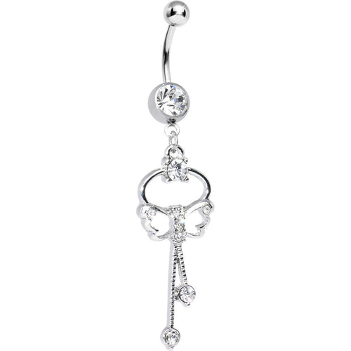 Butterfly Wishes Crystalline CZ Belly Ring