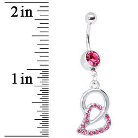 Loves Chain Pink Circle Belly Ring